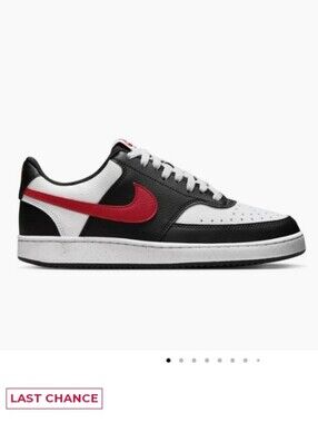 Nike Court Vision Low Next — Black/White/Red Men’s Sneakers